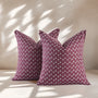 Boho cotton pillow covers set of 2 with hand-block printed patterns

