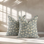 Boho cotton pillow covers set of 2 with hand-block printed patterns

