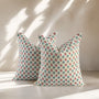 Boho cotton pillow covers set of 2 with hand-block printed patterns

