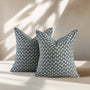 Boho cotton pillow covers set of 2 with hand-block printed patterns