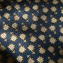 Close-up of hand-block printed cotton pillow cover