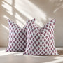 Boho cotton pillow covers set of 2 with hand-block printed patterns

