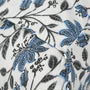 Close-up of hand-block printed cotton pillow cover