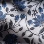Close-up of hand-block printed cotton pillow cover