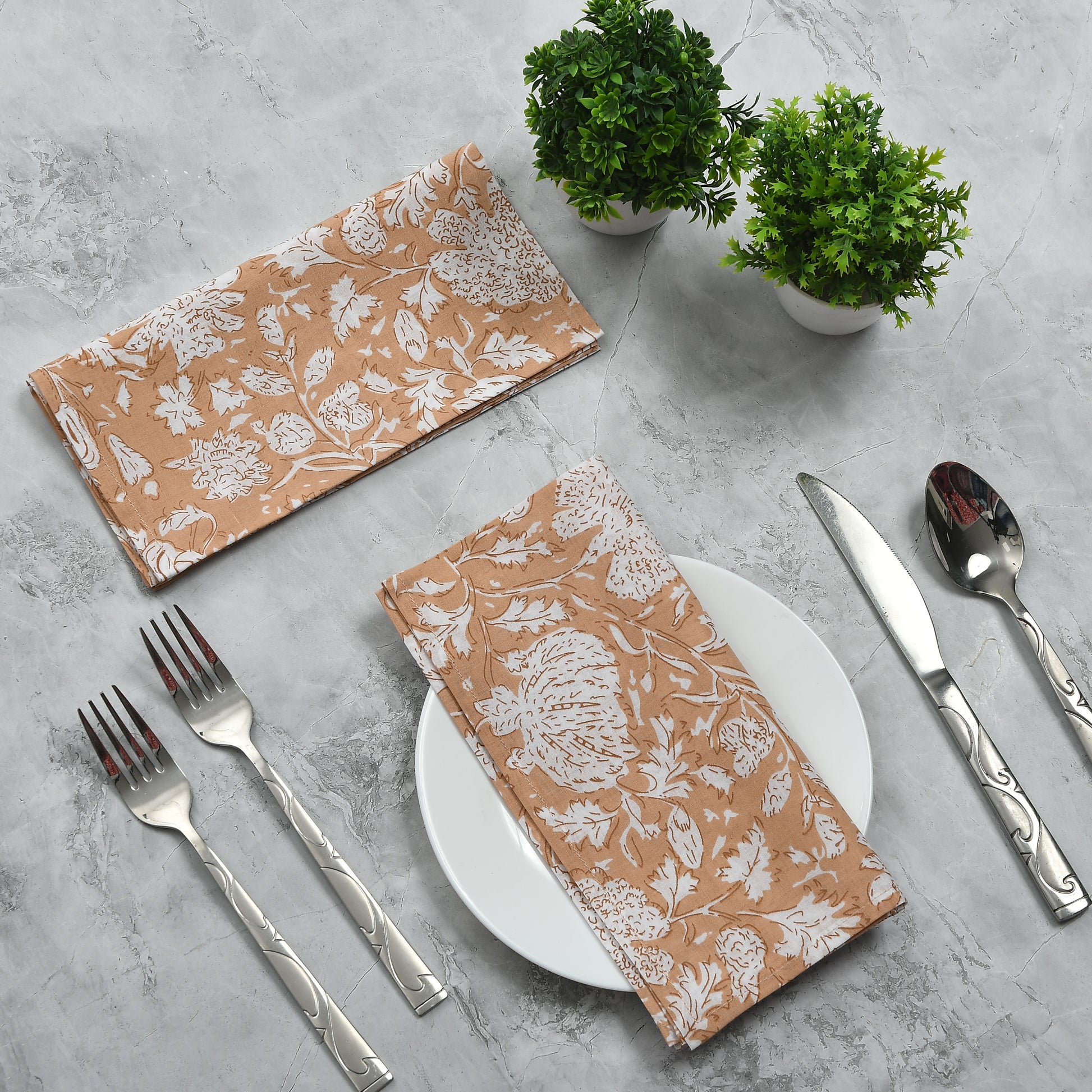 Cotton Cloth Napkins - Light Peach (Set of 6)