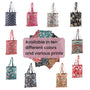 colorful indian hand print tote bag for grocery shopping or errands 100% cotton eco-friendly