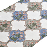 Tanzanite Blue 100% Cotton Block Print Tablecloth