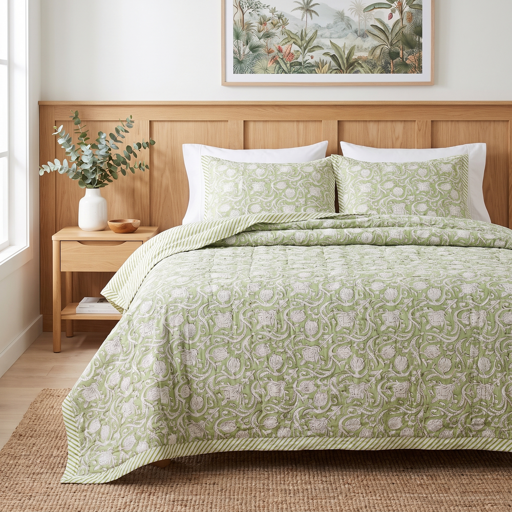 Quilt - Frosty Green