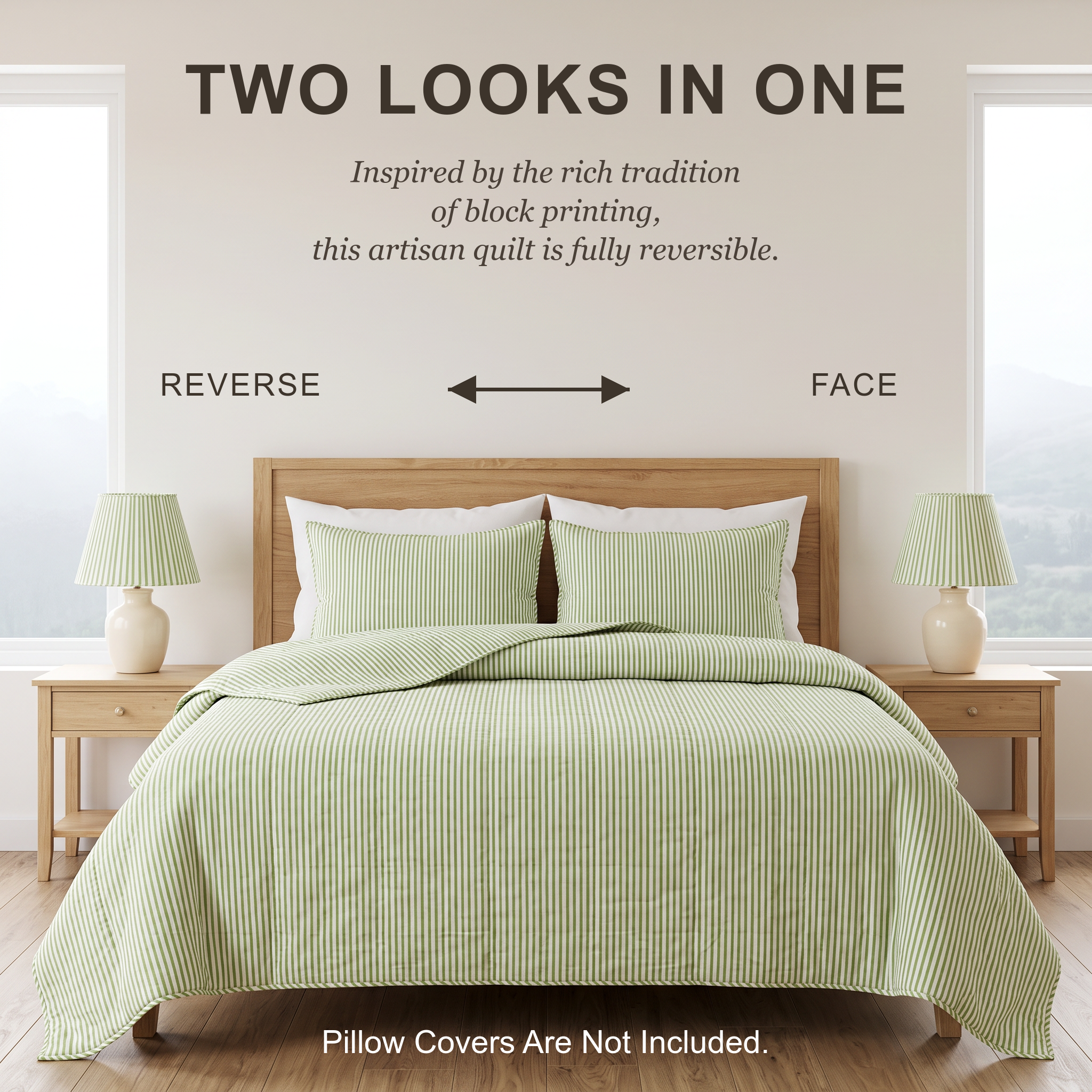 Quilt - Green Stripe
