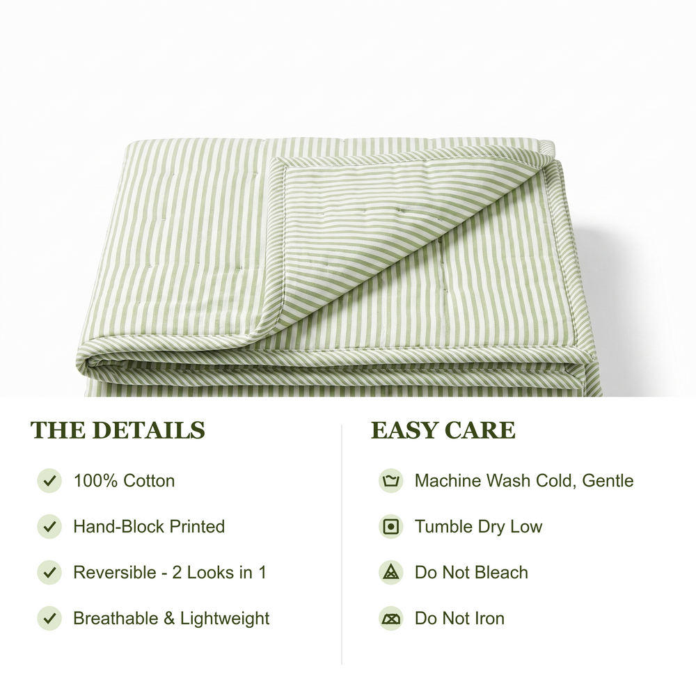 Quilt - Green Stripe