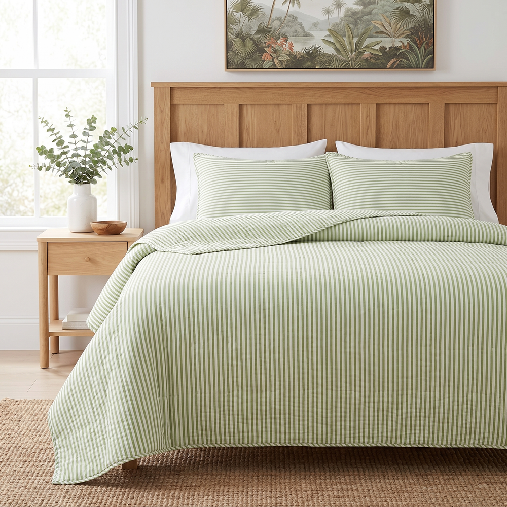 Quilt - Green Stripe