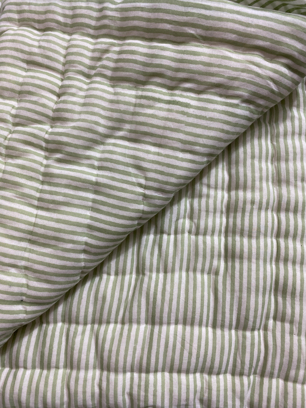 Quilt - Agate Green Stripe