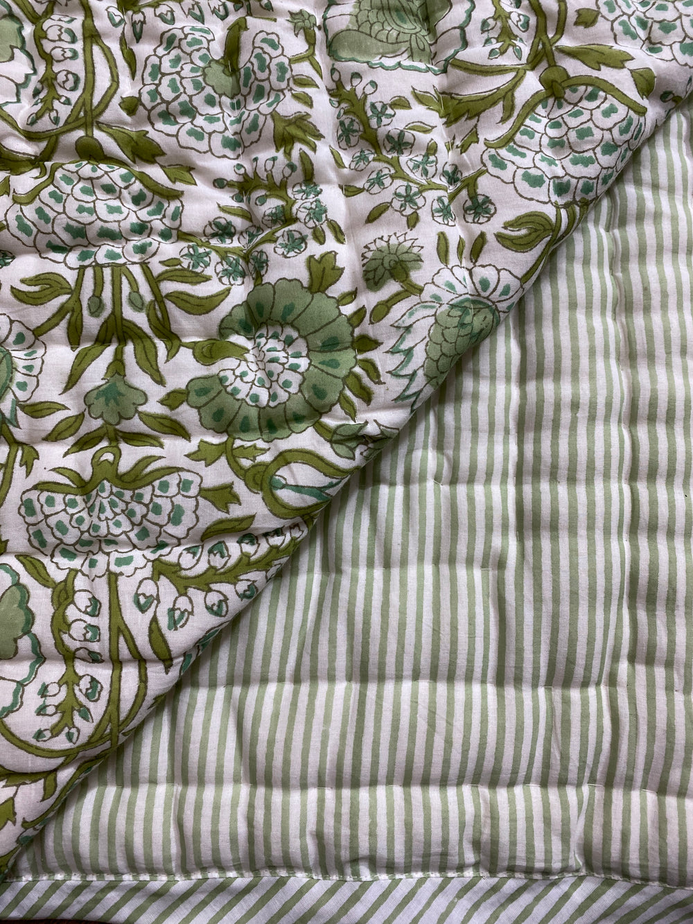 Quilt - Agate Green Stripe