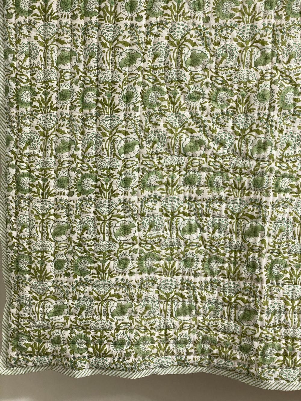 Quilt - Agate Green Stripe