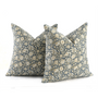 Elegant boho cotton pillows with handcrafted block print design

