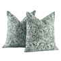 Elegant boho cotton pillows with handcrafted block print design