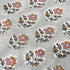 Closeup details of flowers on the cotton print club Labra Grey Cotton Tablecloth for dinner tables