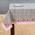 Labra Grey Cotton Tablecloth on Family Dinner Table