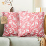 Piping Throw Pillow Covers - Coral Pink (Set of 2)