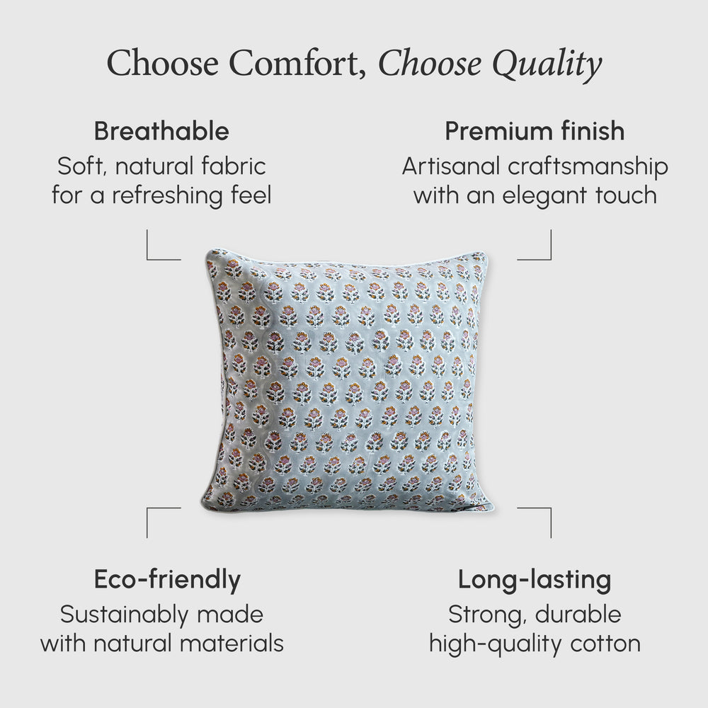Piping Throw Pillow Covers - Labra Gray (Set of 2)