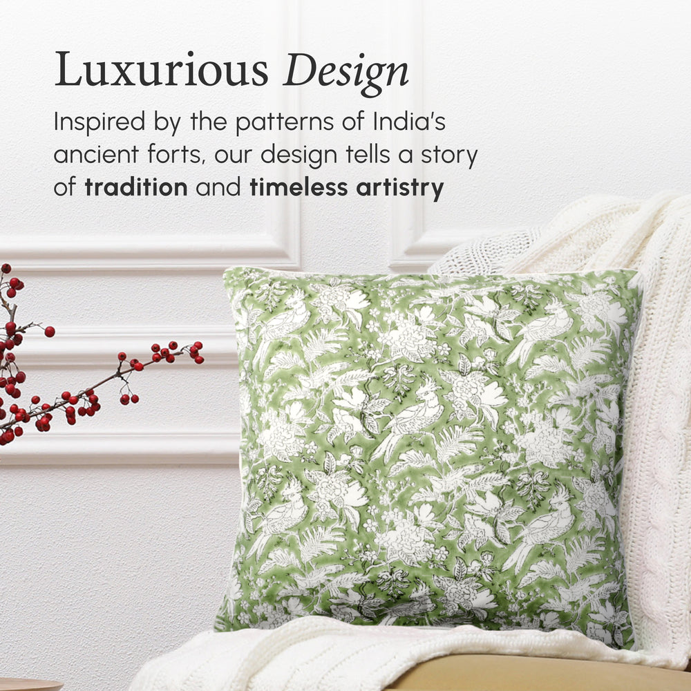 Piping Throw Pillow Covers - Olive Green (Set of 2)