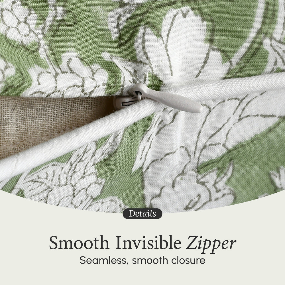 Piping Throw Pillow Covers - Olive Green (Set of 2)