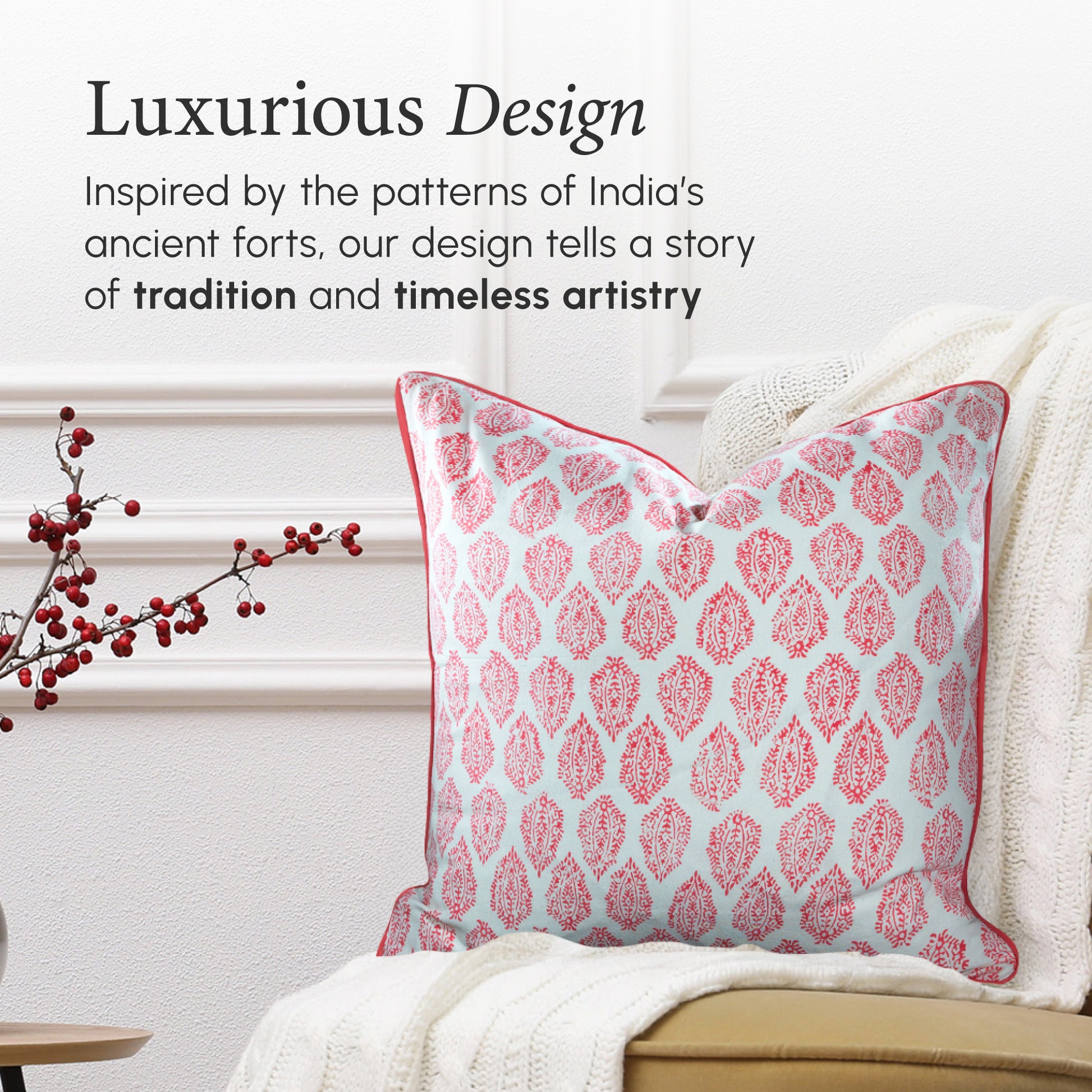 Piping Throw Pillow Covers - Pink Daisy (Set of 2)