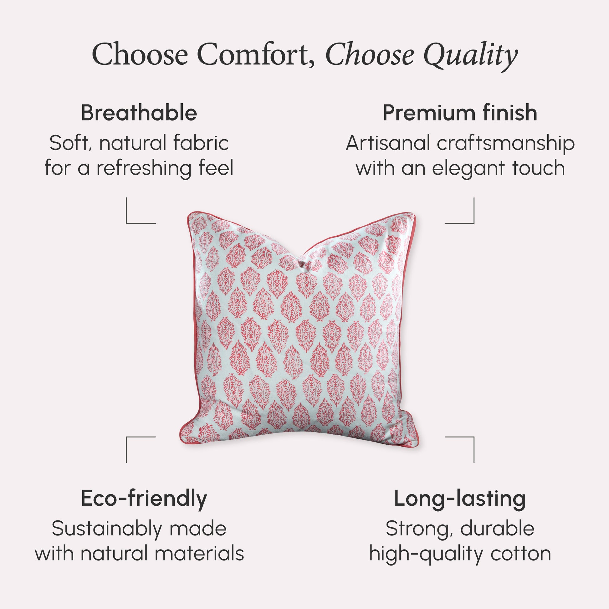 Piping Throw Pillow Covers - Pink Daisy (Set of 2)