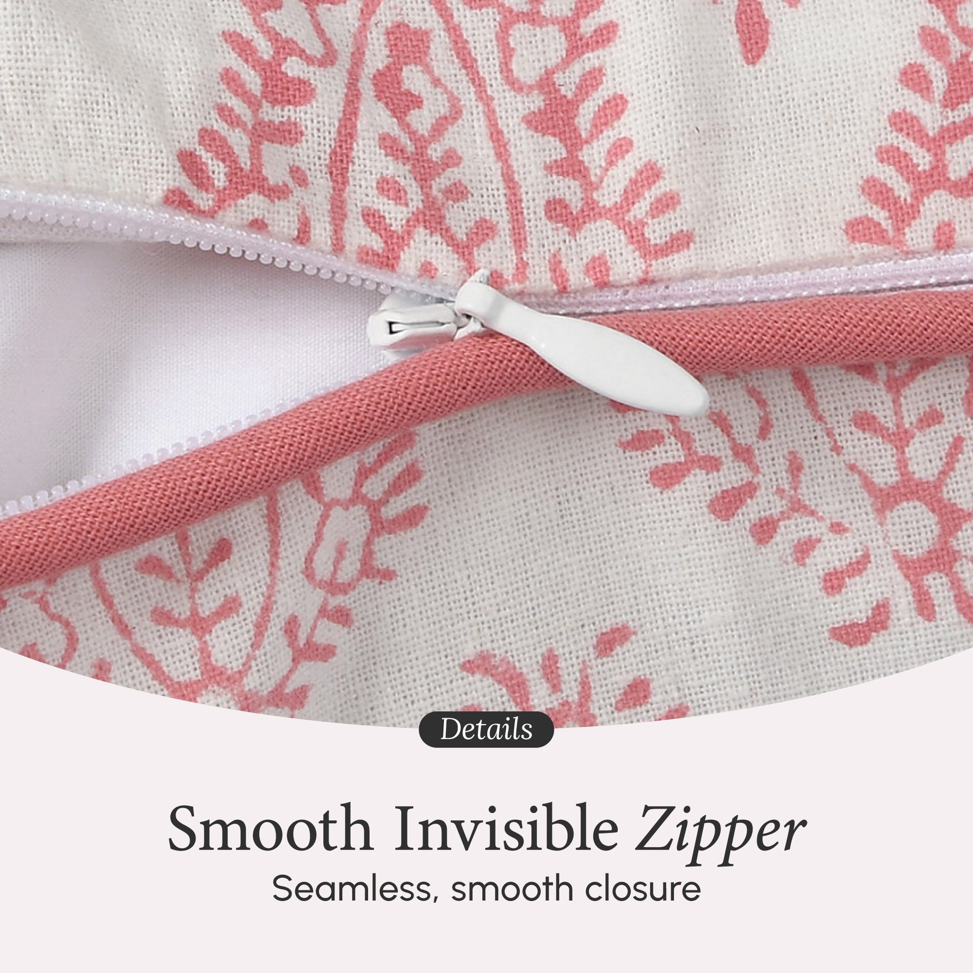 Piping Throw Pillow Covers - Pink Daisy (Set of 2)