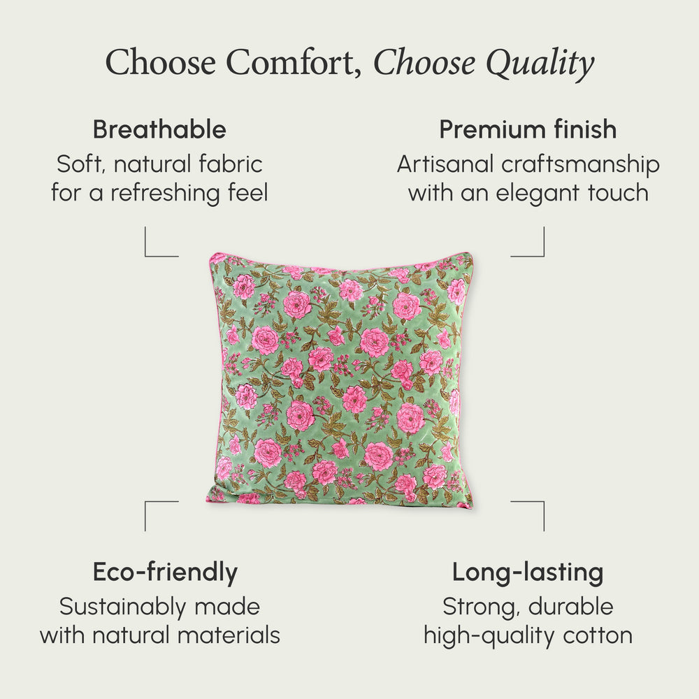 Piping Throw Pillow Covers - Pink Tourmaline (Set of 2)