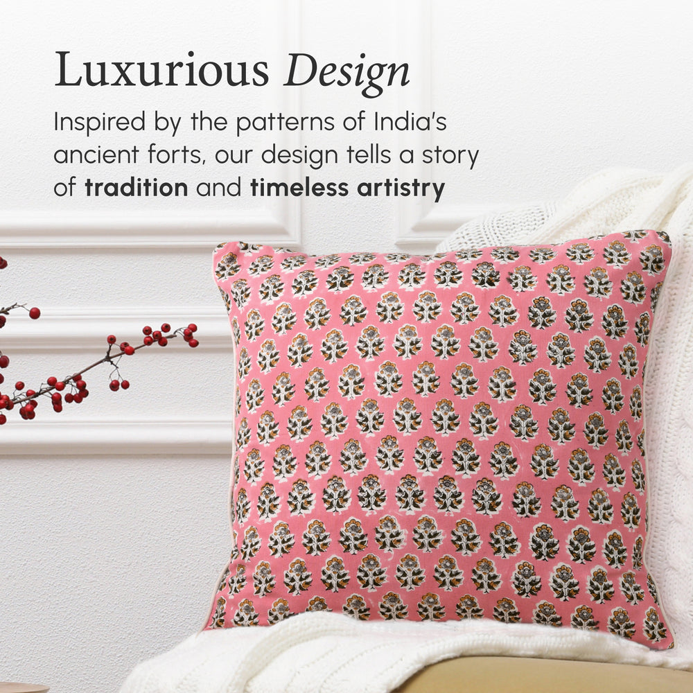 Piping Throw Pillow Covers - Poppy Pink (Set of 2)