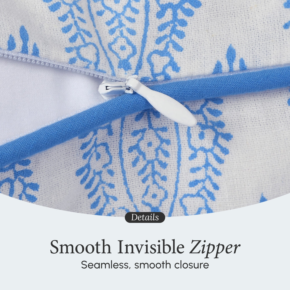 Piping Throw Pillow Covers - Royal Blue (Set of 2)