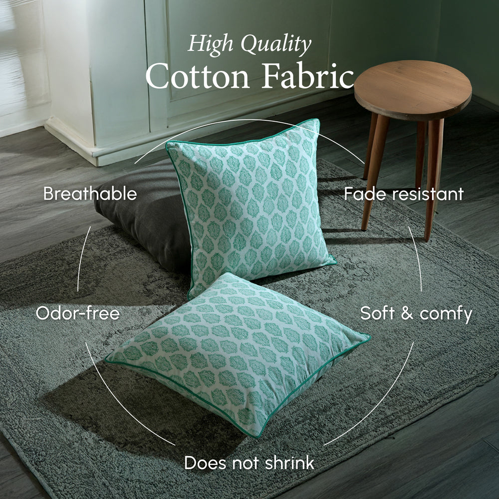 Piping Throw Pillow Covers - Sea Green (Set of 2)