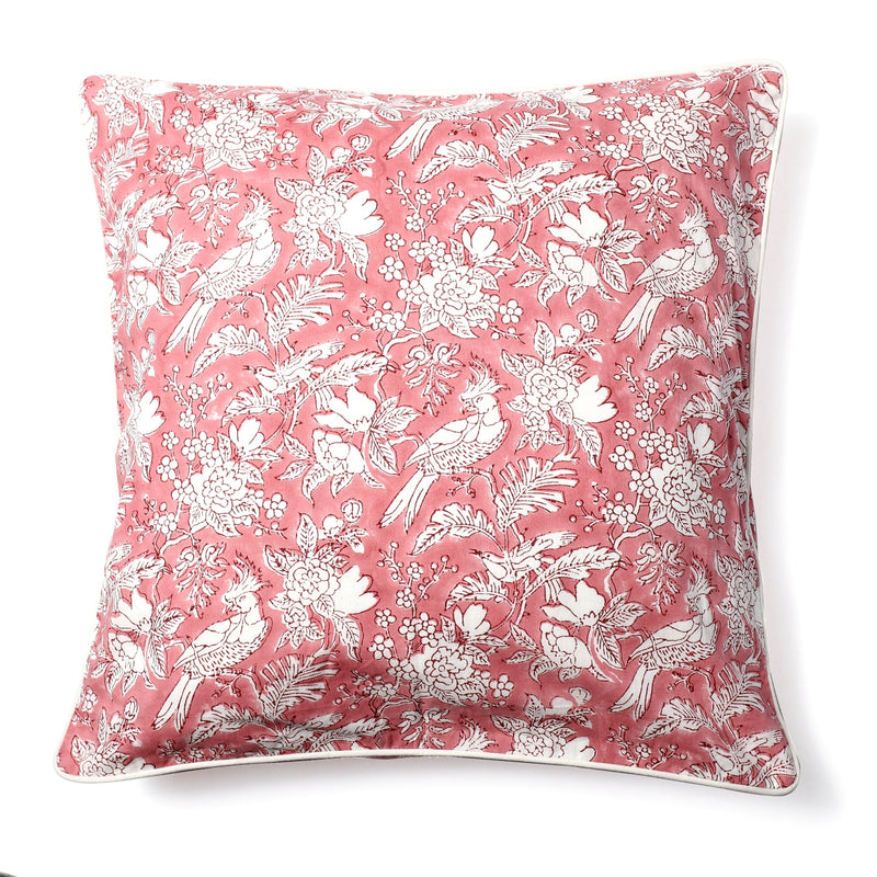 Indian Hand Block Printed Cotton Throw Pillow Cover for Farmhouse, Preppy, Boho, Home Décor, Floral, Decorative Couch Pillow- Mix Colors