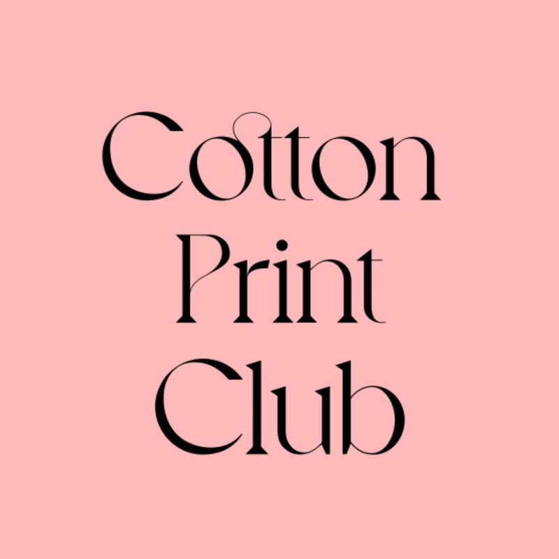 a pink background with the words cotton print club