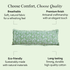 Green block print body pillow cotton cover on soft green background